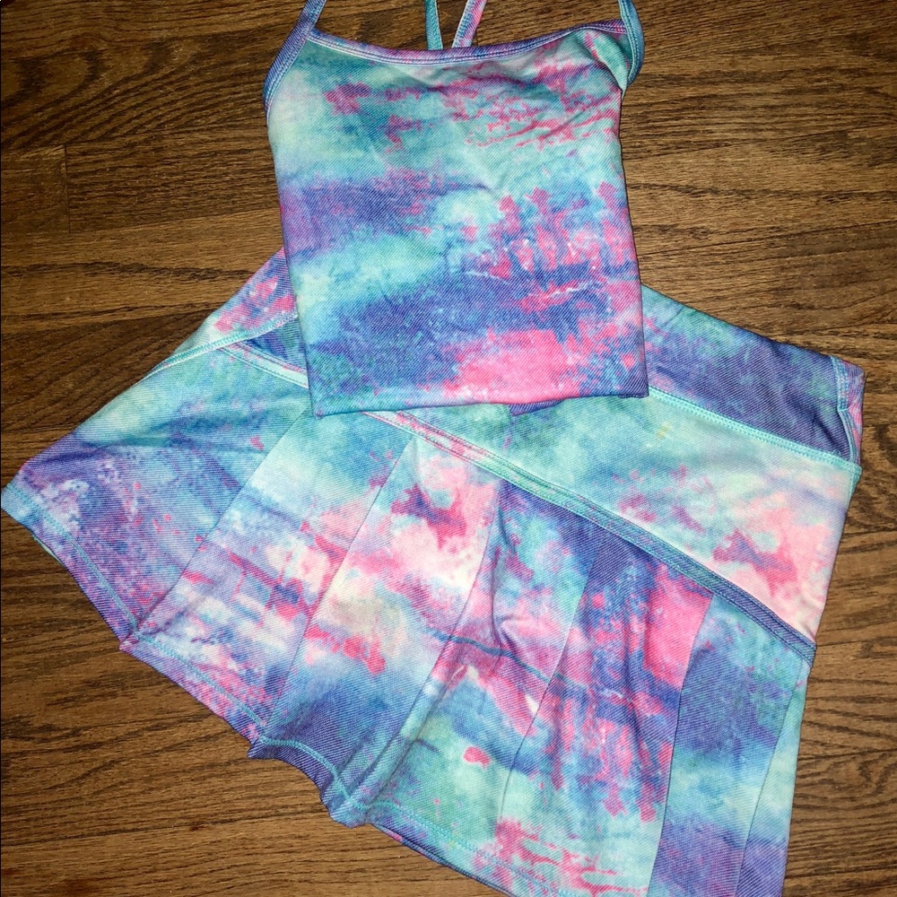 Kidpik Multi-Colored Skirt Set Girls 12 NWT